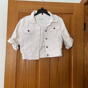 Selena Gomez Brand Cropped Jean jacket